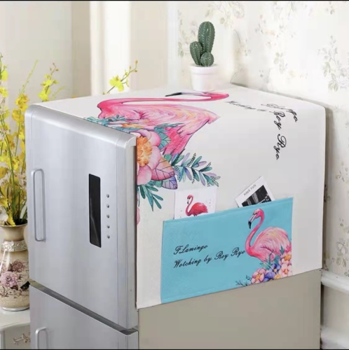 foreign trade nordic style cotton linen digital printing microwave oven ins fashion cover towel