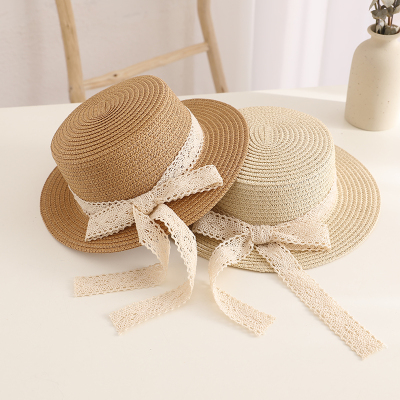 Summer Parent-Child Straw Hat Female Seaside Travel Vacation Beach Hat Big Brim Sun-Proof Cute Children Princess Hat