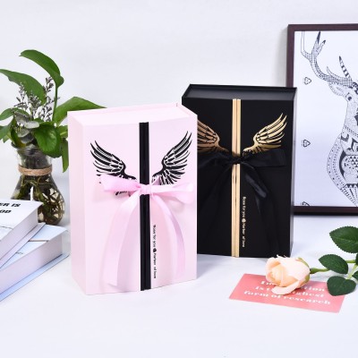 Factory Hot Angel Wings Gift Box Bow Tie Bouquet Box Gift Packaging Box