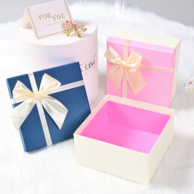 European and American Style Vintage Bow Jewelry Box Creative Ring Box Necklace Packaging Box Jewelry Box Wholesale