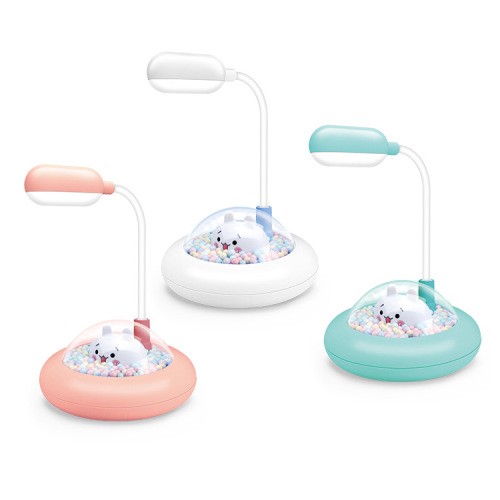 creative cute rabbit colorful night lamp plus table lamp sub line convenient primary school dormitory