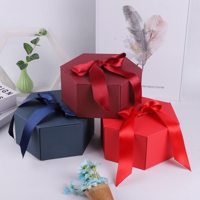 Perfume Gift Box Double Open Flip Hexagonal Box Hand Gift Creative Gift Box Valentine's Day Surprise Box Wholesale