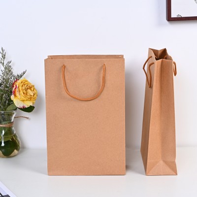 White Kraft Paper Bag Fast Food Takeaway Packing Bag Baking Handbag Packaging Printed Logo