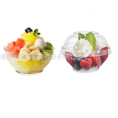 Disposable Plastic Cup With Lid Glass Bowl Dessert 90ml Sauce Bowl