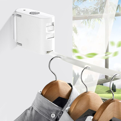 Invisible Clothesline 420cm Punch-Free Balcony Retractable Clothes Hanger Hotel Household Shrink Non-Slip Clothesline