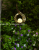 Solar Garden Lamp Flame Ground Plug Light Outdoor Lawn Garden Iron Hollow Moon Sun XINGX