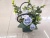 New Artificial Flower Iron Bucket Small Basket Rose Eucalyptus Bonsai Decoration Living Room Dining Table Pendant