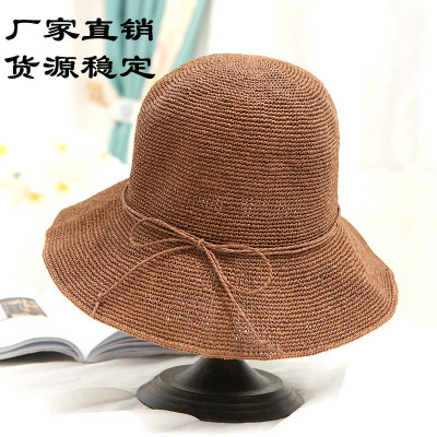 Thin Crochet Straw Hat Women's Foldable Summer Sun Hat Fashion Bucket Hat Bucket Hat Vacation Casual Beach Sun Hat