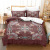 Cross-Border Home Textile Bedding Three-Piece Set Polyester Fiber Quilt Cover Pillowcase Bed Sheet Fitted Sheet Chinese Flower Pattern