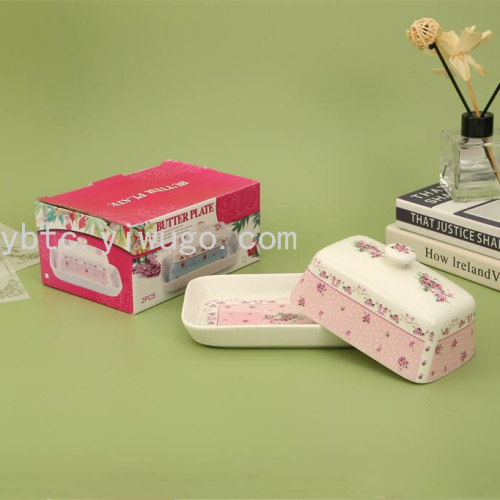 Ceramic Cream Plate Salad Plate Bread Plate Mustard Cheese Butter Dish Kitchen Home Daily Seasoning Decoration Tray