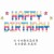 2022 New 16-Inch Checkered Crystal Color Two-Side Letter Birthday Set Aluminum Balloon