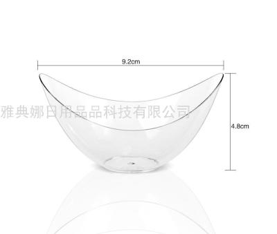 Disposable Transparent and Creative Shape Dessert Mousse Plastic Bowl PS Customization
