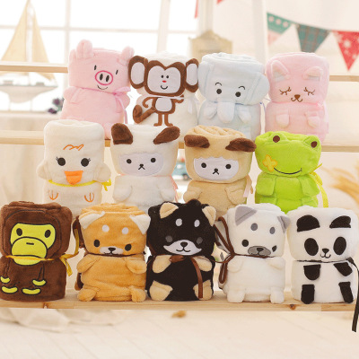 Gift Blanket Cartoon Animal Blanket Creative Flannel Air Conditioning Blanket Three-Dimensional Doll Blanket Wholesale Holiday Gifts