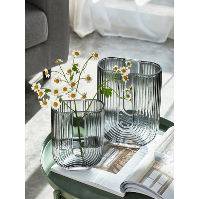 Light Luxury and Simplicity Nordic Creative Ins Glass Vase Home Living Room Table Decoration Aquatic Vase Decorations