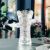 65593Factory Direct Sales Crystal Glass Pressed Thickened 655935 Six-Petal Transparent Vase Lucky Bamboo Lily Hydroponic Flower Container