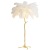 Feather Floor Lamp Resin LED Floor Light for Bedroom Living Room, Elegant Standing Lamp 