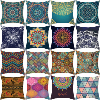 2022 Amazon Cross-Border Home Mandala Printed Pillowcase Mandala Super Soft Couch Pillow Cushion Cover