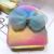 Factory Wholesale Cute Color Bow Plush Coin Purse Children's Coin Bag Data Cable Earphone Bag Schoolbag Hanging