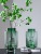 Simple Modern Geometric Creative Green Glass Vase Water Cultivation Flower Arrangement Living Room and Hotel Table Decorative Ornaments