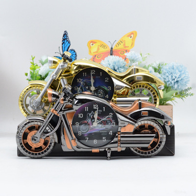 Creative Spray Paint Motorcycle Alarm Clock Clock Wholesale Wake-up Alarm Clock Birthday Gift Home Ornament Company Gift