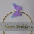 Latest Wrought Iron Flower Butterfly Double Butterfly Belt Gold Powder Bling Cake Plug-in