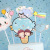Baking Cake Topper Shiny Cartoon Hot Air Balloon Clouds Kids Birthday Party Dessert Bar Dress up Inserts