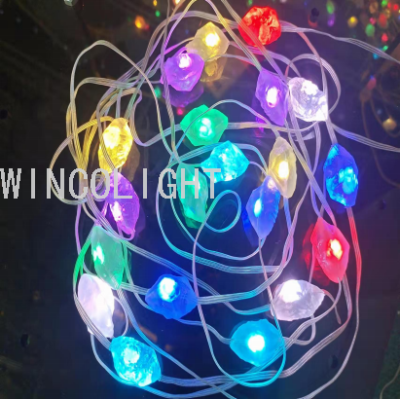 Stone Lighting Chain 5 M 25 Lights RGB Magic Color Point Control Bluetooth App Control Christmas Lights Colored Lights Decorative Lights