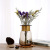 Modern Simple European Flower Arrangement Dried Flower Vase Creative Home Handmade Metal Color Transparent Glass Hydroponics Flower Vase