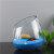 Wholesale Creative round Oblique Transparent Glass Vase Micro Landscape Succulent Glass Bottle Home Decoration