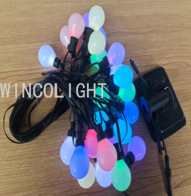 Fog Surface G40 Lamp String 7.5 M 25 Lights Christmas Lights Colored Lights RGB Magic Color Point Control Solar-Powered String Lights