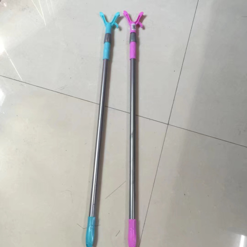 paint iron rod clothes fork 22 tube turn 19 tube retractable portable two colors mixed clothing fork wholesale household daily necessities