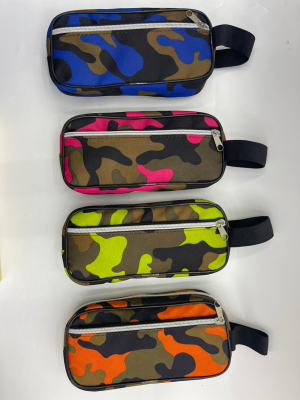 Camouflage Pencil Case Large Capacity Pencil Case Double Pull Pencil Case Cross Pencil Case Factory Direct Sales Affordable Price