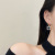 Korean Classic Style Simple Zircon Earrings Women's High-Grade Black Crystal Block Eardrops Sterling Silver Needle Ear Rings