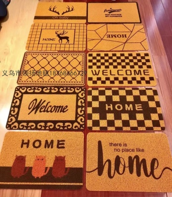 Household Plam Printed Door Mat Entrance Door Mat Bedroom Kitchen Stain-Resistant Door Doormat Carpet