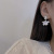 Japanese and Korean Style Wang Gong Leaf-Shaped Earring Women's Light Luxury Square Diamond Stud Earrings Sterling Silver Needle Morandi Trendy