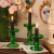 Korean Ins Retro Personalized Minority Green Glass Candlestick Home Homestay Soft Outfit Decoration Shooting Props