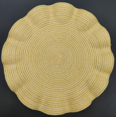 New Simple round Pp Woven Placemat Household Waterproof Oil-Proof Thermal Shielded Pad Western-Style Placemat