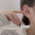 Japanese and Korean Style Small Zircon Bow Earrings Female Sweet High Sense Ear Clip Asymmetric Trending Earrings