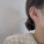 Japanese and Korean Style Small Zircon Bow Earrings Female Sweet High Sense Ear Clip Asymmetric Trending Earrings