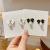 Retro High-Grade Palace Style Drip Glazed Bow Earrings Women's Light Luxury Hong Kong Style Pearl Diamond Stud Earrings Fashion Earrings