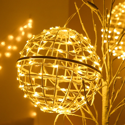 Cross-Border Led Hanging Timbo Ball Light Outdoor Landscape Park Square Festival round Ball Light New Year Holiday Decoration Wholesale