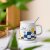 New Cartoon Ceramic Cup Checkerboard Mug with Cover with Spoon Coffee Cup Cute Water Glass