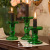 Korean Ins Retro Personalized Minority Green Glass Candlestick Home Homestay Soft Outfit Decoration Shooting Props