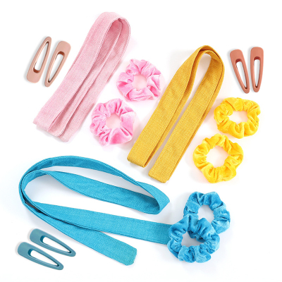 Amazon Hot Sale Girls Big Wave Sleep Sponge Hair Curler Does Not Hurt Hair Curls Hair Band No Heat Curly Hair Band H新