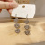 Internet Influencer Cold Style Heart-to-Heart Tassel Earrings for Women Long Fashion Heart Earrings Sterling Silver Needle Rhinestone-Encrusted Stud Earrings