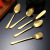 European 304 Stainless Steel Spoon Creative Gold-Plated Coffee Dessert Cake Ice Cream Fruit Spoon Butter Knife
