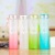 G62 Gradient Color Colorful Frosted Glass Cup Straight Portable Handy Cup Creative Couple Water Cup Advertising Gift Cup