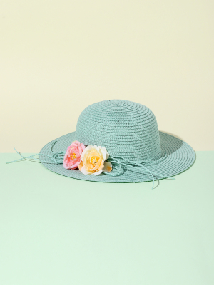 Beach Hat Female Summer Seaside Sunhat Parent-Child Straw Hat Bag Fresh Travel All-Matching Bubble Flower Sun Hat
