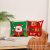 New Christmas Pillow Cover Santa Claus Green Elk Plaid Linen Digital Printing Cushion Cover Manufacturer