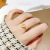 Simple Vietnam Placer Gold Small Peach Blossom Index Finger Ring Imitation 18K Gold Open Ring for Women No Color Fading Wholesale